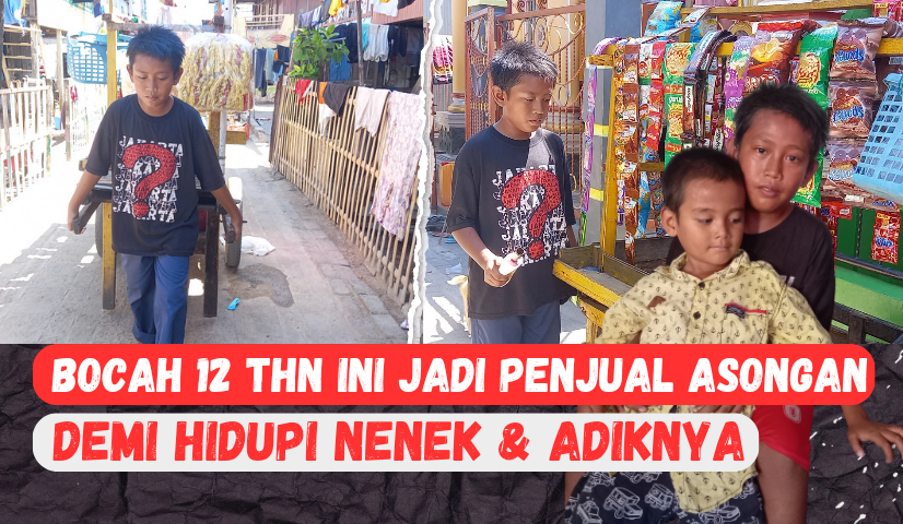 Anak Piatu ini Jadi Penjual Asongan Demi Sekolah dan Nafkahi Adiknya