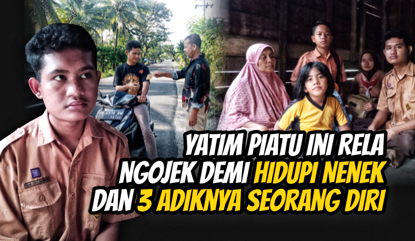 Sepi Pelanggan, Ojol Yatim Piatu Ini Berjuang Hidupi Nenek dan 3 Adiknya