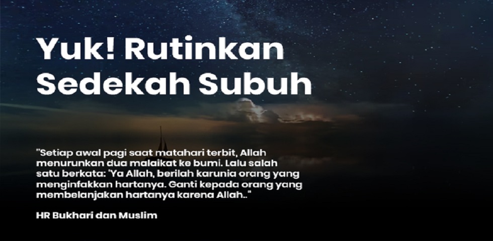 Sedekah Subuh Untuk Memuliakan Yatim