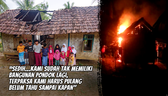 Hangus Terbakar ! 30 Santri Hafidz Tak Punya Tempat Belajar