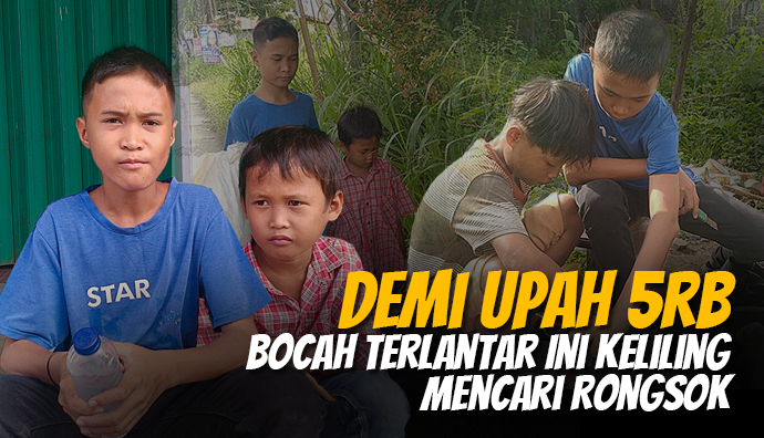 Diterlantarkan Ayah, Bocah Ini Cari Rongsok Demi Hidupi Ibu Sakit Paru-Paru