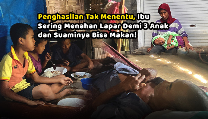 Kisah Pilu Ibu Penjual Sayur Ini Hidupi 3 Anak dan Suami Sakit
