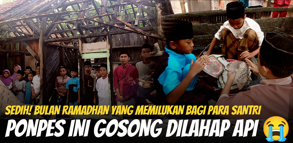 Hangus Terbakar, Para Santri Tak Punya Tempat Belajar Layak