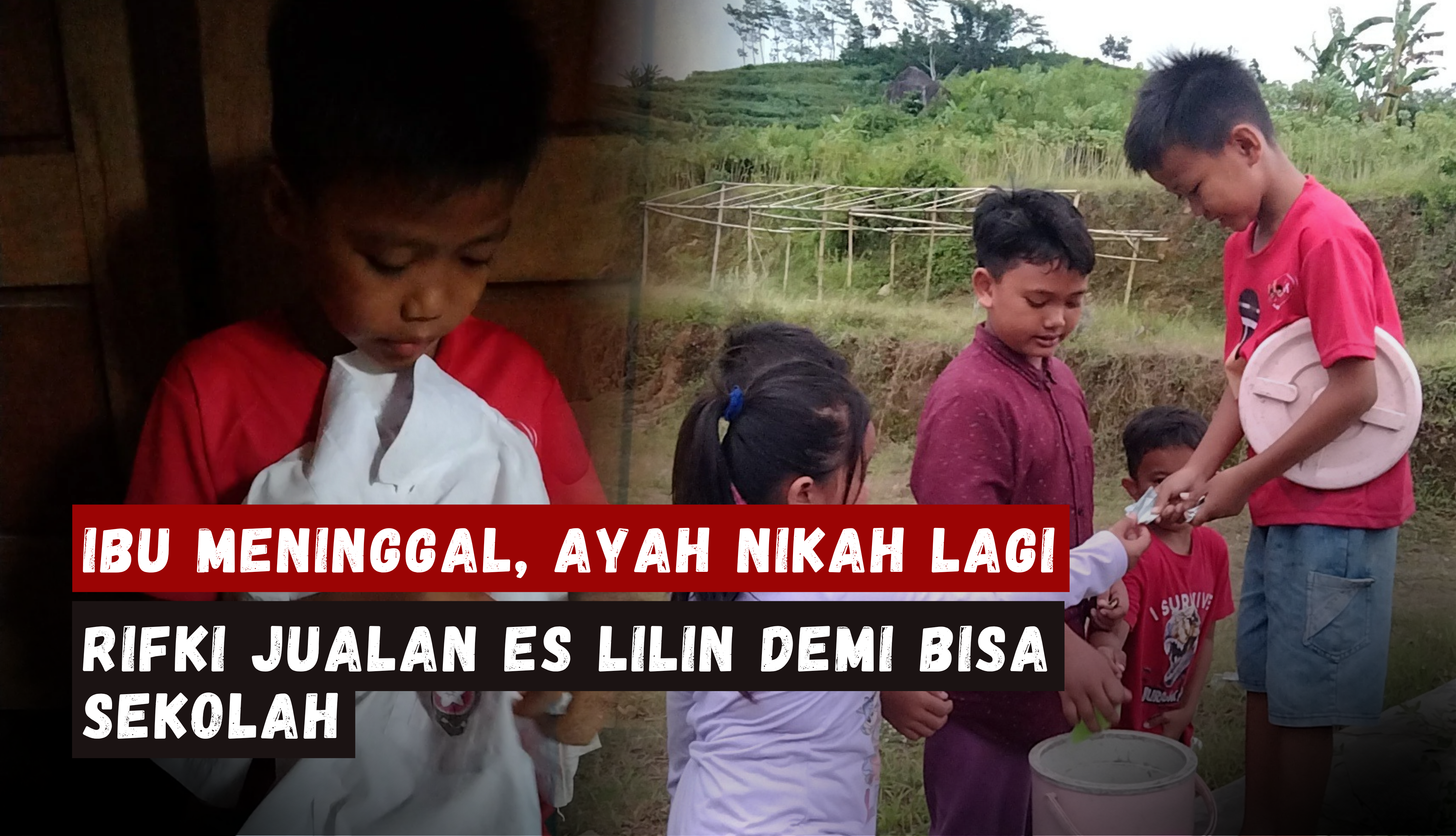 Sepi Tanpa Ayah Ibu, Bocah Piatu Ini Rela Keliling Jual Es