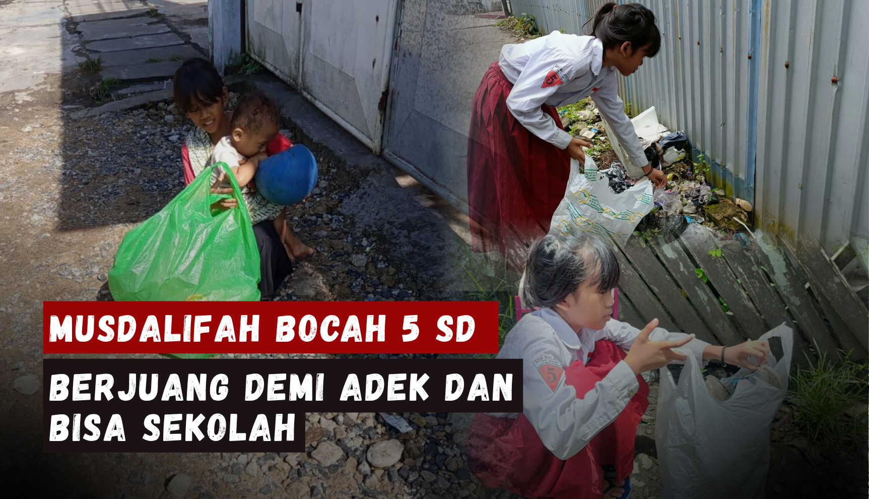 Jadi Pemulung, Bantu Bocah Yatim Ini Berjuang