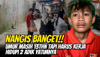 Yatim Ini Rela Jualan Keripik Demi Hidupi 2 Adiknya