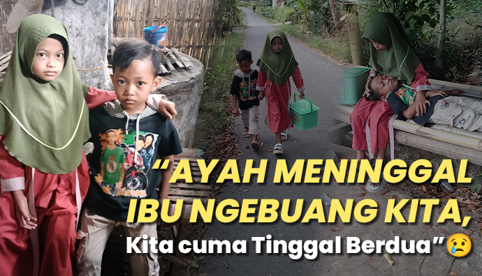 Demi Bertahan, 2 Yatim Terlantar Ini Keliling Jual Gorengan