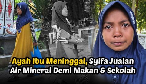 Jadi Penjual Air Mineral, Bantu Yatim Ini Berjuang