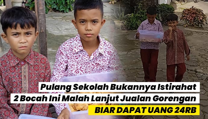 Keliling Jual Gorengan, Bantu Bocah Yatim Ini Berjuang