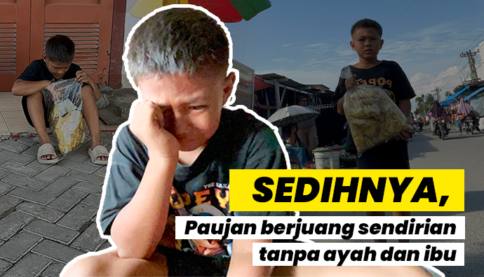 Ibu Pergi, Bantu Yatim Penjual Keripik Ini Bertahan Hidup