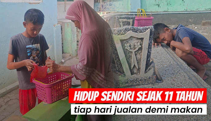 Yatim Penjual Gorengan Ini Bertahan Hidup Sendirian