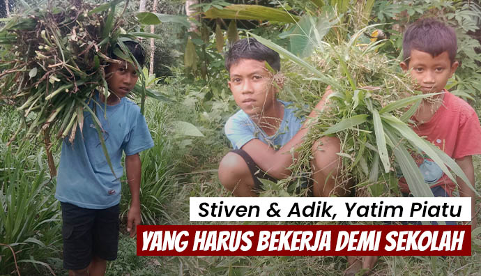 Bantu 2 Bocah Piatu Ini Berjuang Demi Bertahan Hidup