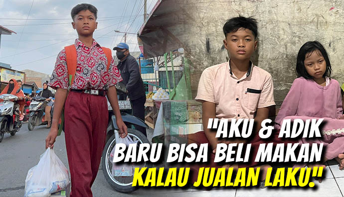 Keliling Jualan, Yatim Piatu Ini Berjuang Cari Nafkah