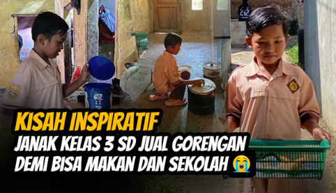Yatim Piatu Ini Rela Jualan Gorengan Demi Sesuap Nasi