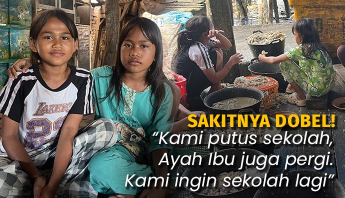 Pilu! 2 Bocah Terlantar Ini Jadi Pengupas Udang Demi Sesuap Nasi