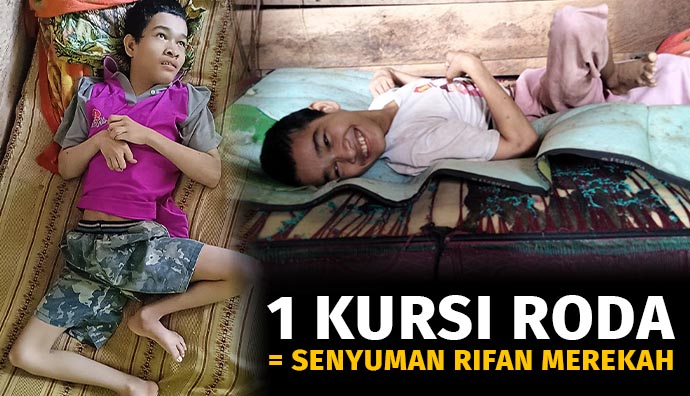 21 Tahun Terbaring Lemah, Bantu Rifan Punya Kursi Roda