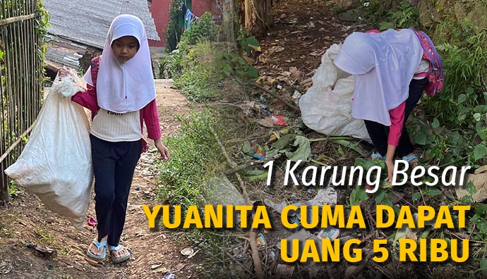 Bocah 9 Tahun, Harus Mencari Rongsok Demi Bisa Sekolah