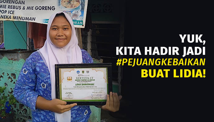 Bantu Perjuangan Lidia Demi Bisa Terus Sekolah