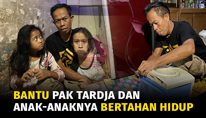 Bantu Perjuangan Pak Tardja Hidupi Anak Difabel
