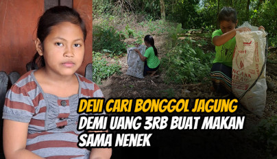 Yatim Piatu Ini Cari Bonggol Jagung Demi Sesuap Nasi