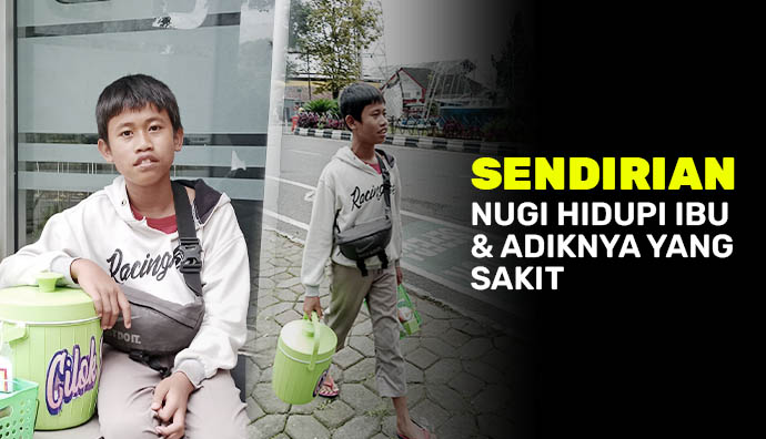 Nugi, Bocah 12 Tahun Ini Jual Cilok Demi Kesembuhan Ibunya