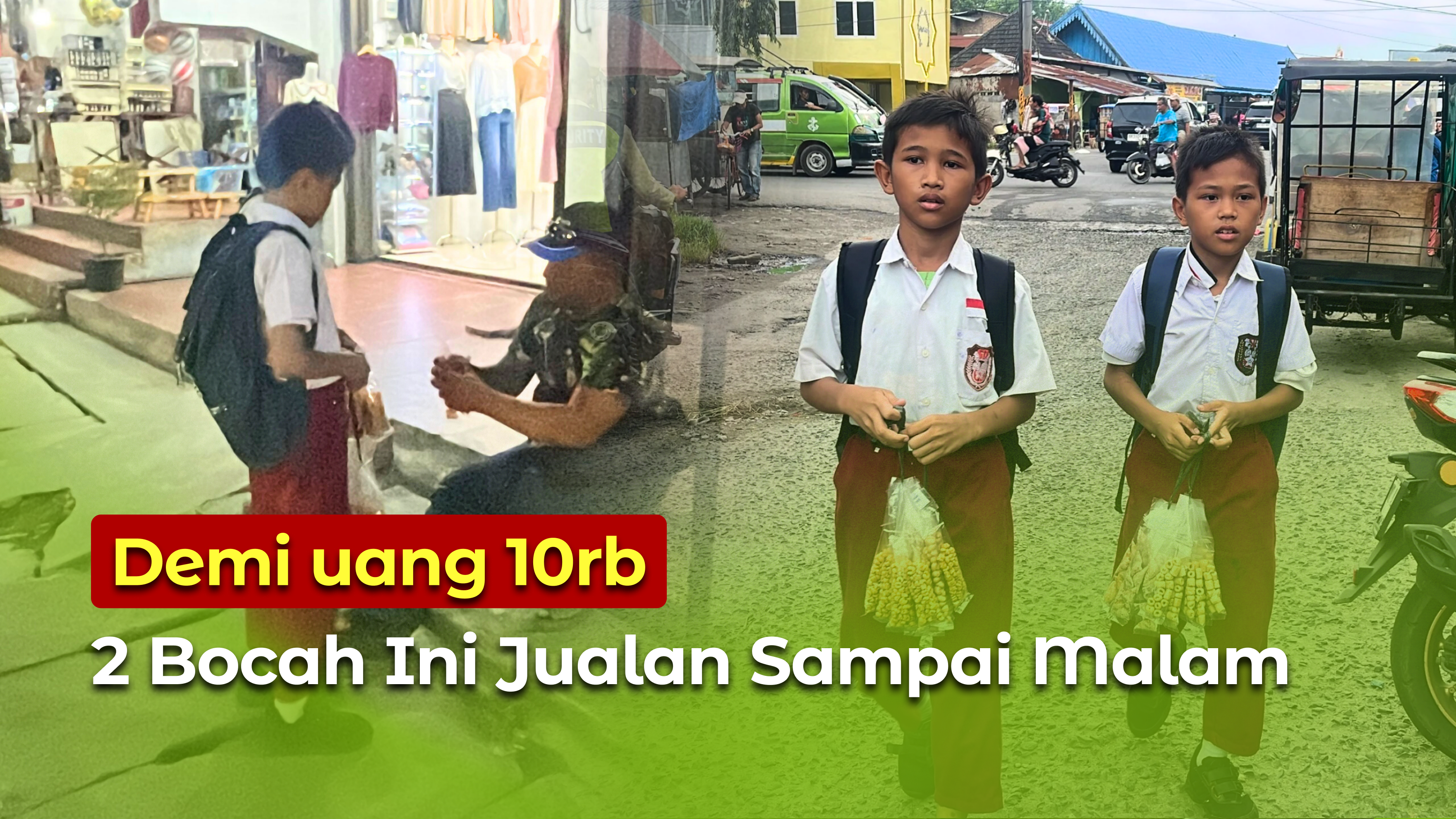 Jualan Sampai Malam, Bantu 2 Bocah Piatu Ini Bertahan