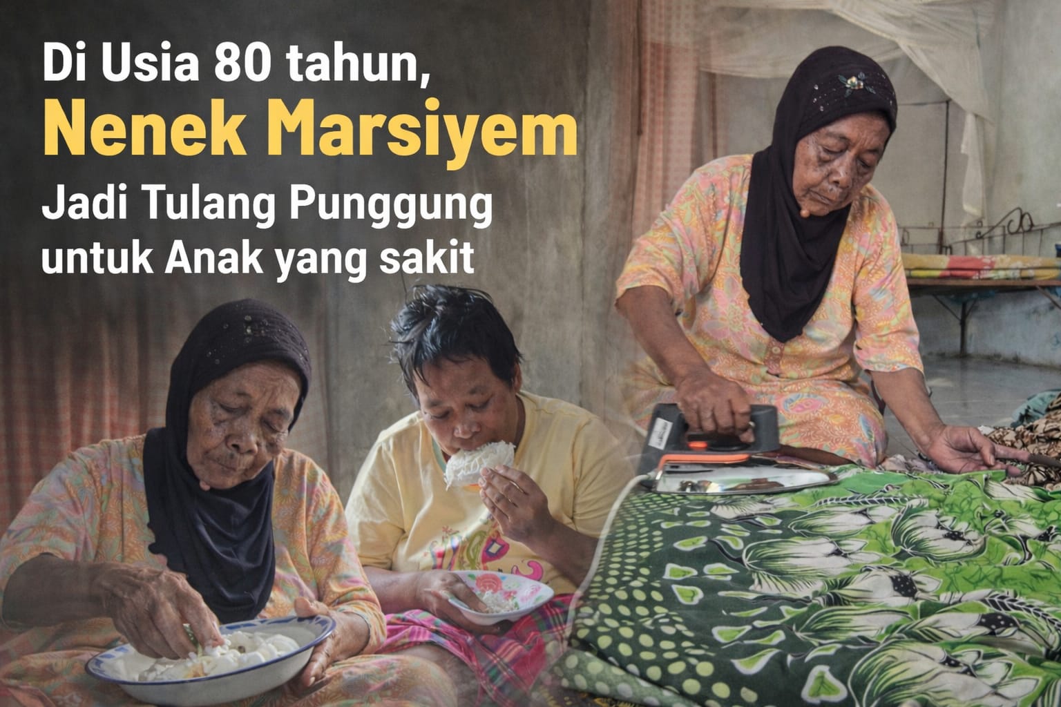 Bantu Perjuangan Nenek Buruh Setrika Ini Rawat Anak Sakit