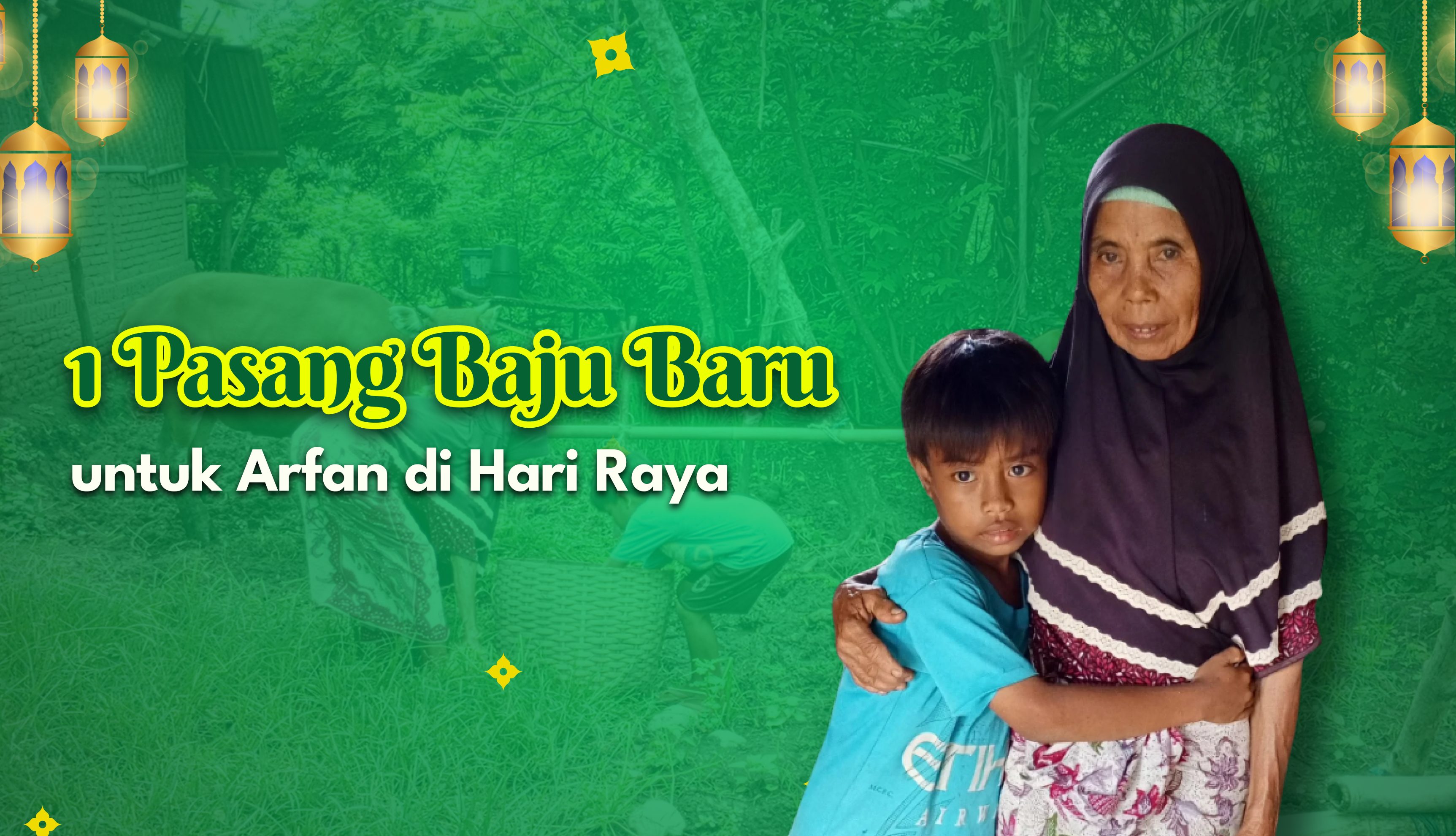 Bantu Arfan Sambut Lebaran dengan Sandang Layak