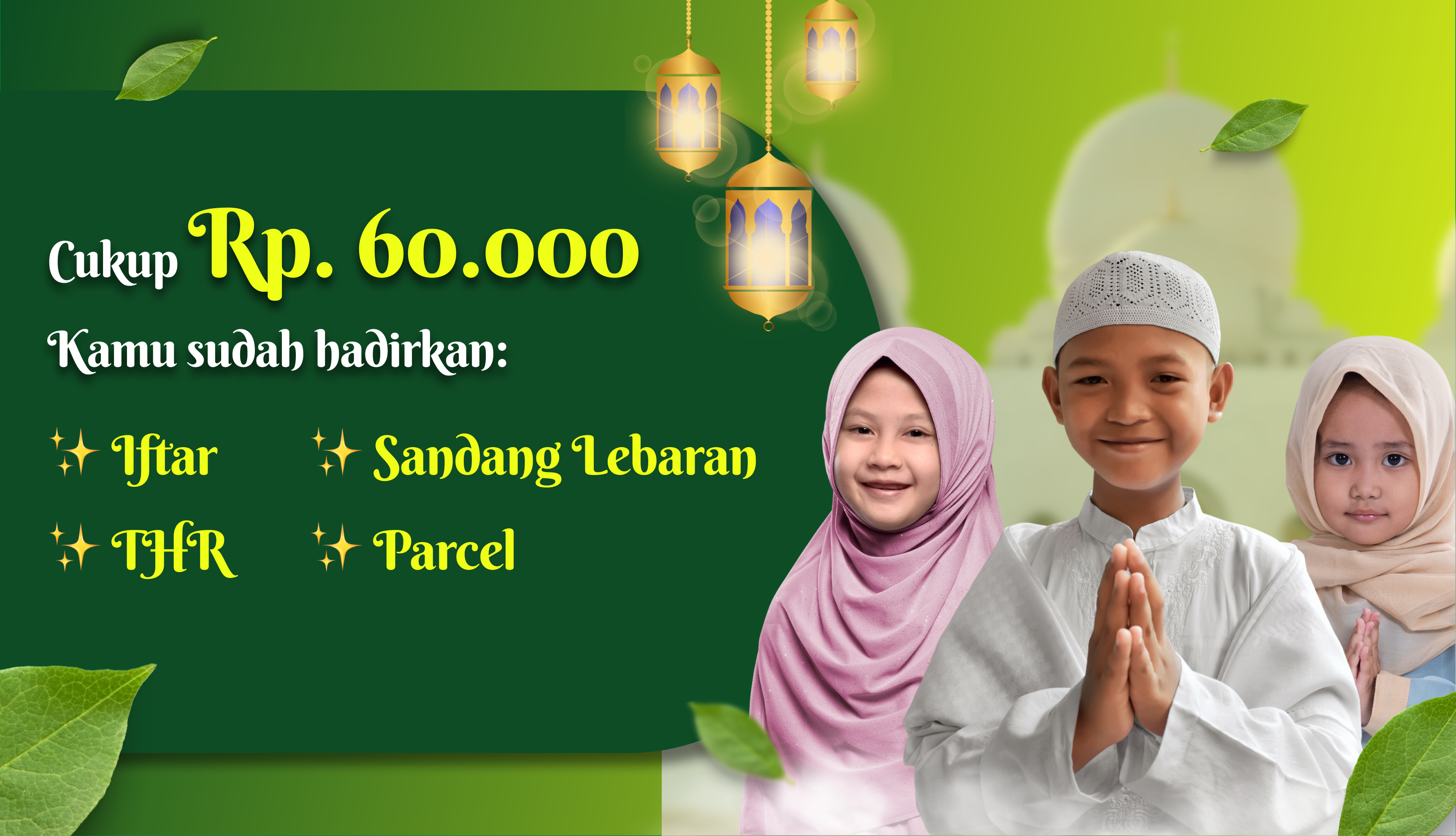 1 Paket, 4 Kebahagiaan untuk Yatim di Bulan Ramadhan