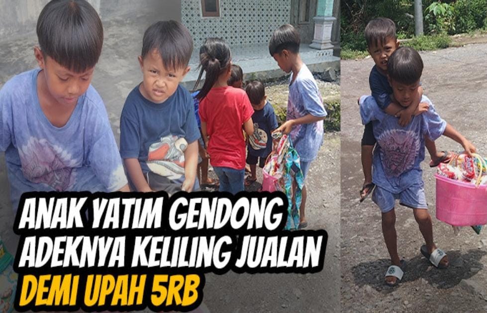 2 Anak Yatim Ini Jualan Jajanan Keliling Demi Bisa Makan