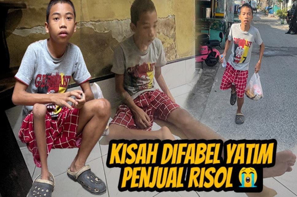Hanya Punya Satu Kaki, Yatim Ini Berjuang Hidupi 2 Adik dan Kakek Neneknya