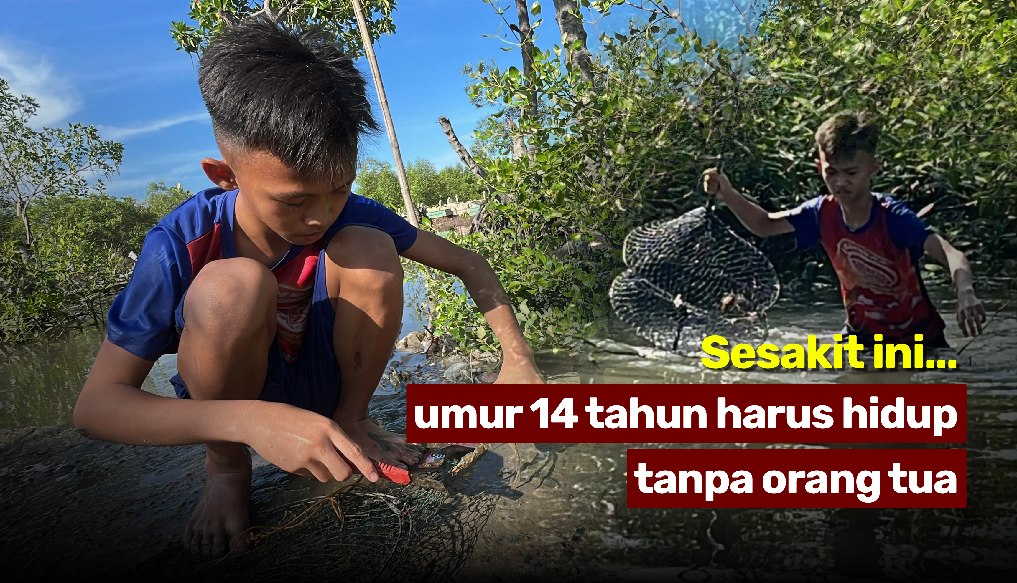 Bantu Yatim Piatu 14 Thn Pencari Kepiting Bayar Tunggakan Kontrakan dan SPP Sekolah