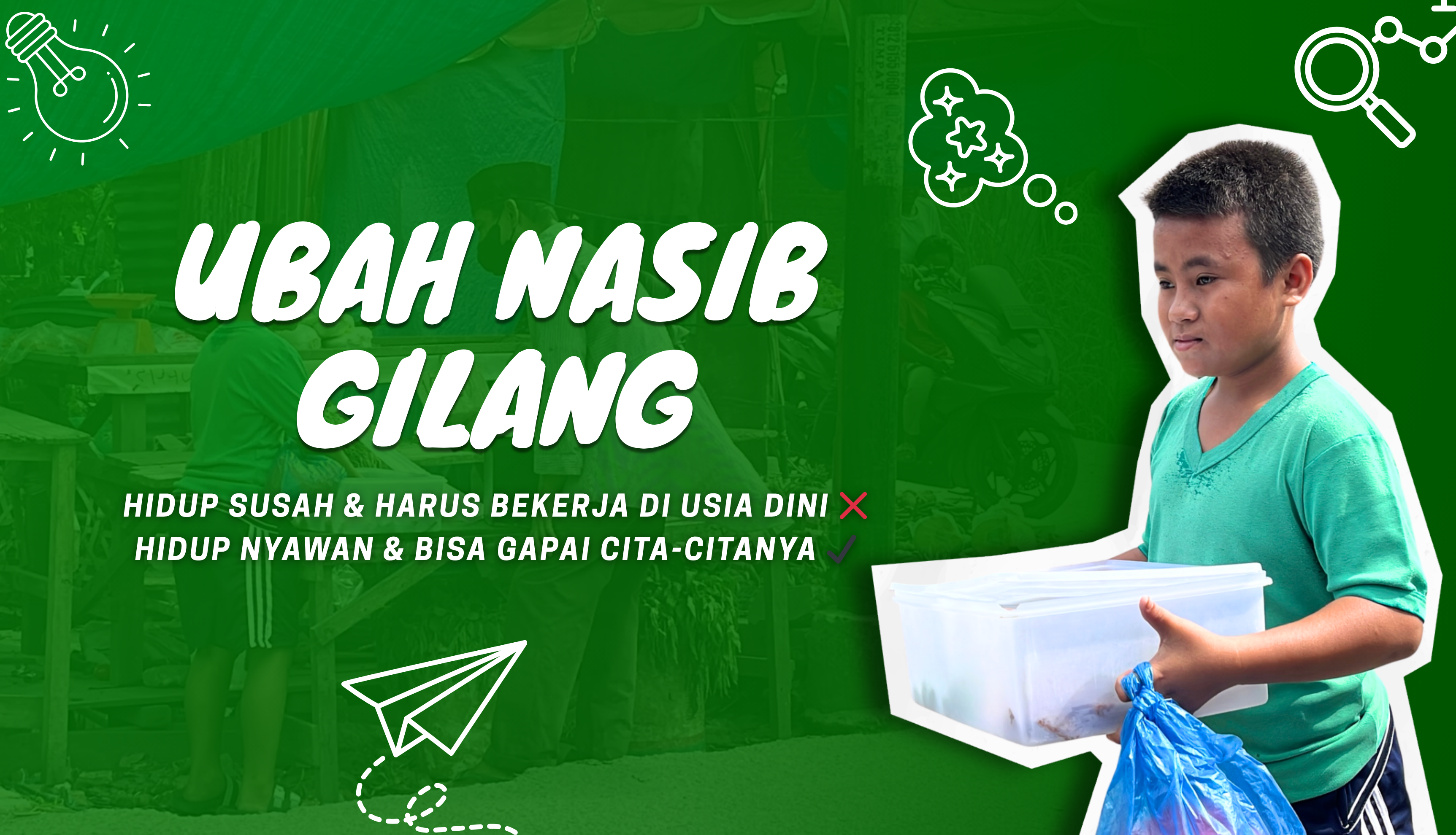 Yatim Ini Rela Jualan Demi Hidupi Nenek dan Adiknya