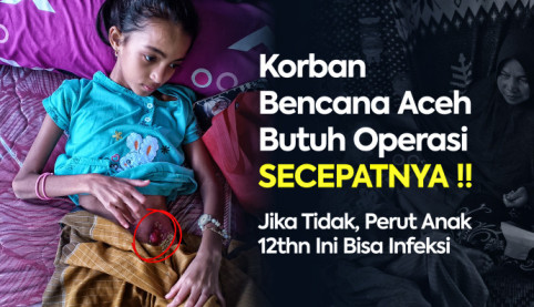 Terbaring Sakit, Bantu Yatim Ini Bisa Lanjutkan Berobat