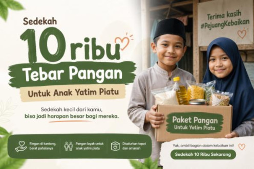 Sedekah 10 ribu : Tebar Pangan Untuk Anak Yatim Piatu