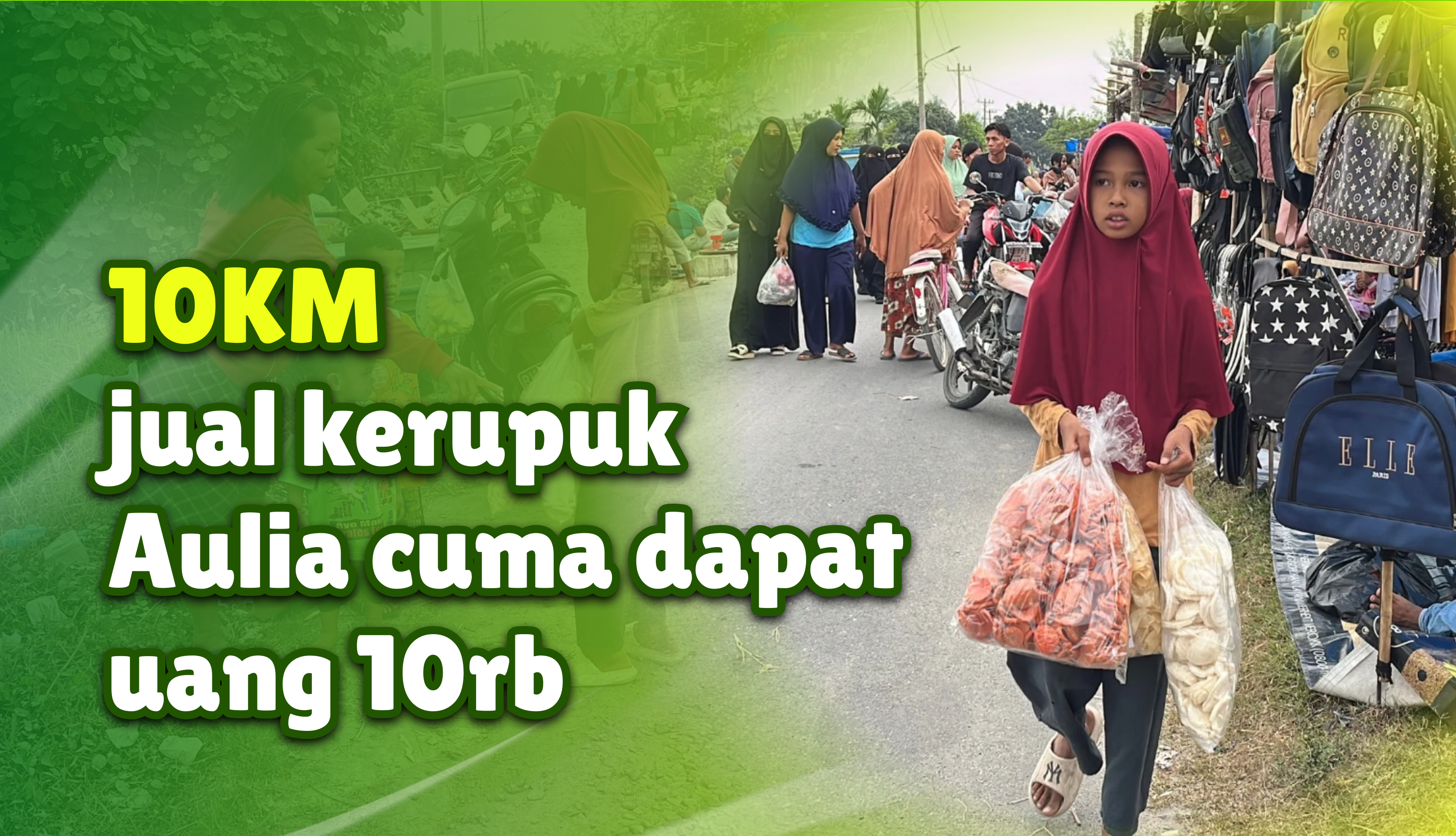 Jual Kerupuk di Pasar, Bantu Aulia Bisa Terus Sekolah