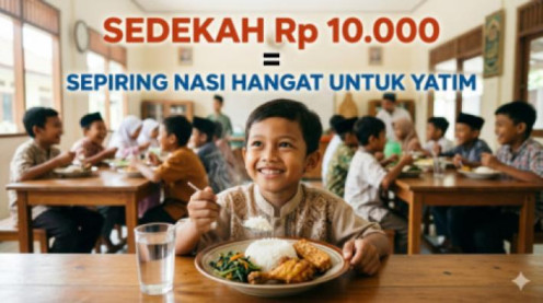 Sedekah 10 ribu = Sepiring Nasi Untuk Yatim Kelaparan