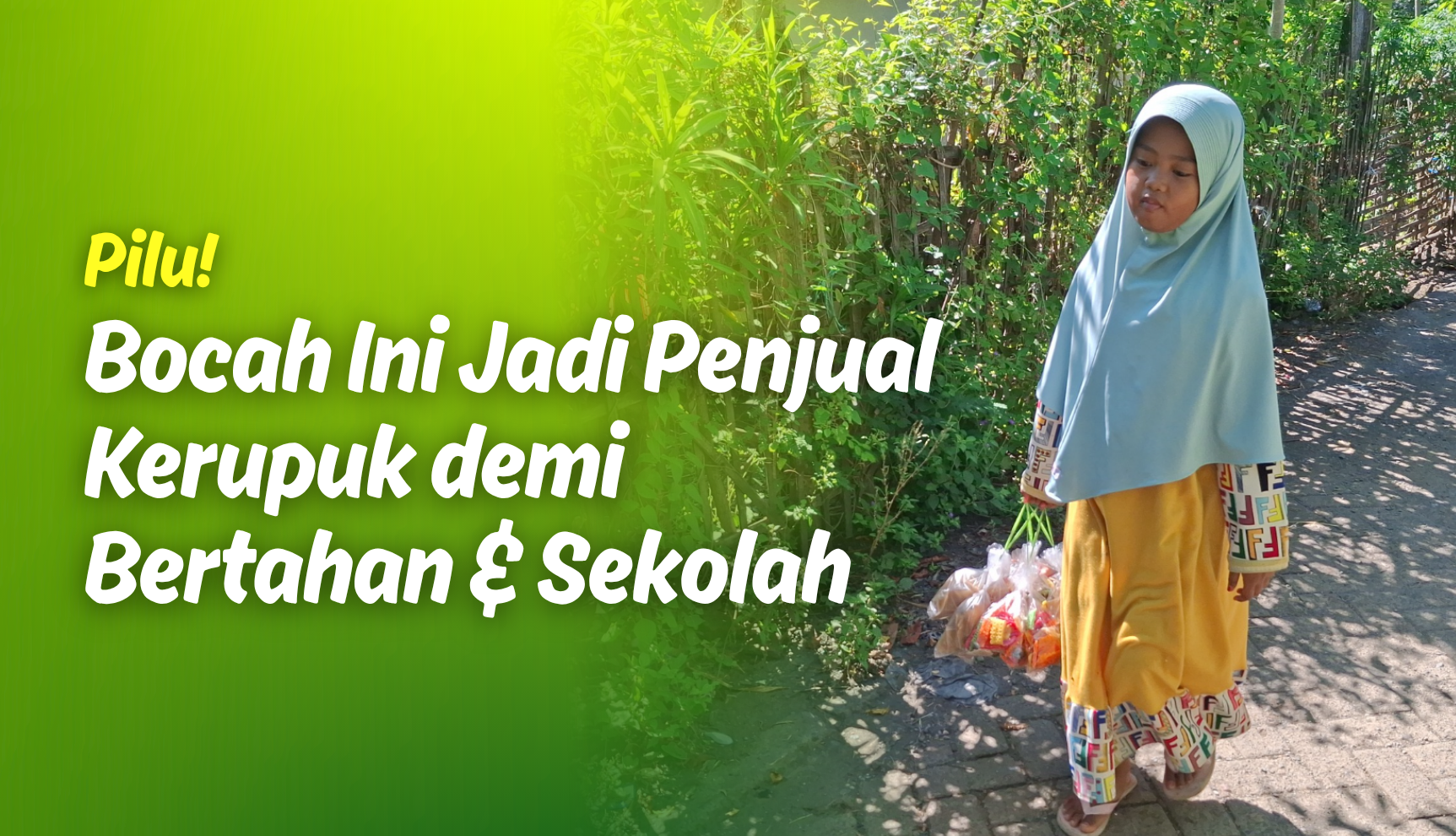 Ibu Meninggal & Ayah Pergi, Amalia Jadi Penjual Kerupuk Demi Bertahan