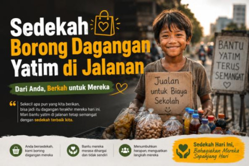 Sedekah Borong Dagangan Yatim di Jalanan