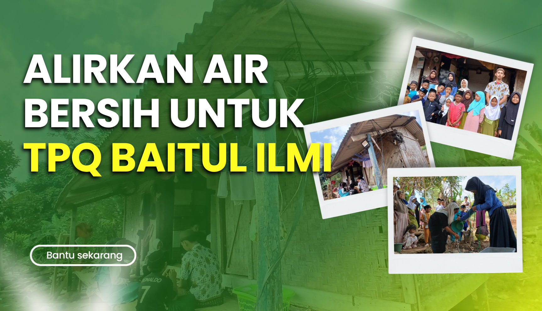 Alirkan Pahala, Hadirkan Air Bersih Untuk 20 Santri di TPQ