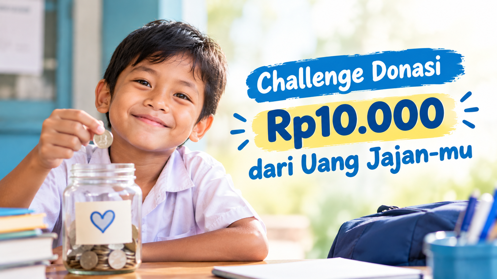 Challenge Donasi Rp10.000 dari Uang Jajan-mu
