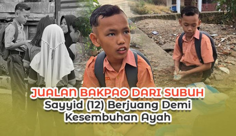 Rela Bangun Jam 2 Pagi, Anak SMP Jualan Bakpao Demi Ayah Berobat