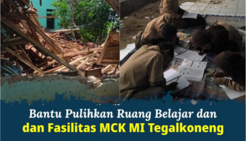 Bencana Runtuhkan Ruang Belajar MI Tegalkoneng